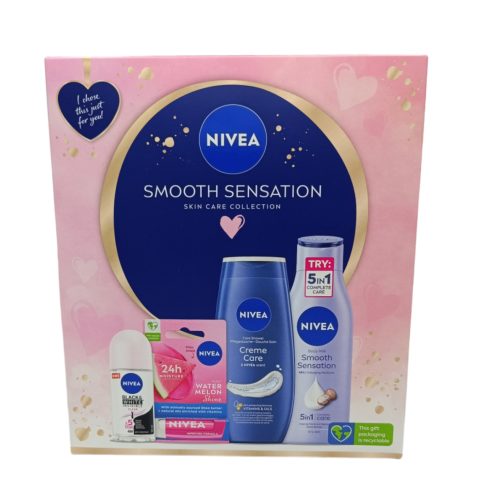 Nivea Women Giftset Smooth Sensation Labello4,8g+shower gel250ml+roll on 50ml+body lotion250ml / Nivea ajándékcsomag