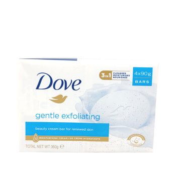   Dove Soap - Beauty Cream Bar - Gentle Exfoliating - 4x90g EXPORT / Dove szappan [EN,FR,ES,PT]