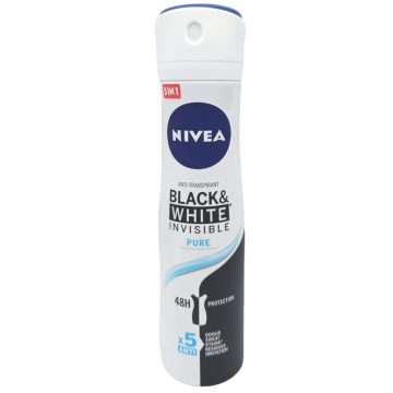 Nivea Deo Spray Black & White Invisible - Pure 150 ml