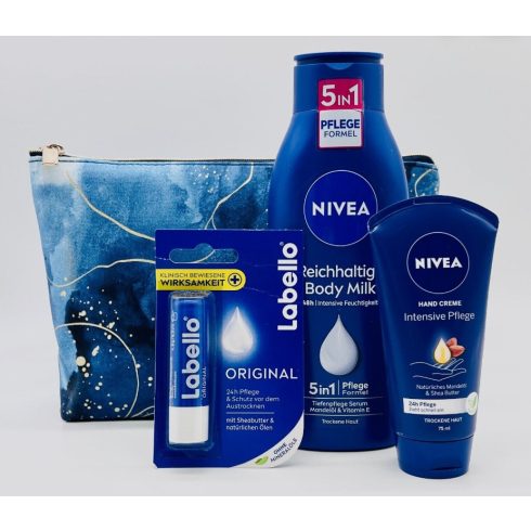 Nivea Women Giftset Perfect Day 4pcs (Body Milk 400ml+Hand creme 75ml+Lip Balm4,8g)
