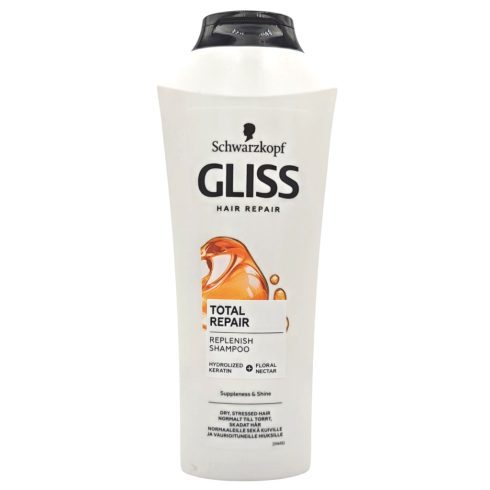 Gliss Kur Shampoo Total Repair - Hydrolized Keratin & Floral Nectar - 400ml