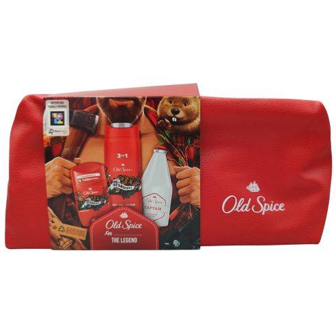 Old Spice Giftset 3 Pcs THE LEGEND ( after shave 100ml + stick 50ml + shower gel 250ml + toiletry bag ) 