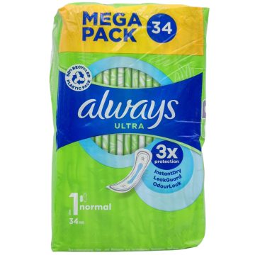   Always - Maandverband - 1 Normal - Ultra - Mega Pack - 34 Stuks