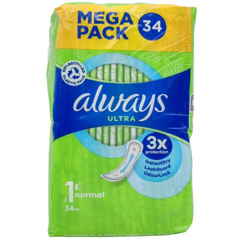 Always - Maandverband - 1 Normal - Ultra - Mega Pack - 34 Stuks
