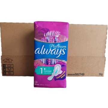  Always - Maandverband - 1 Normal With Wings - Platinum - 4x24 Stuks