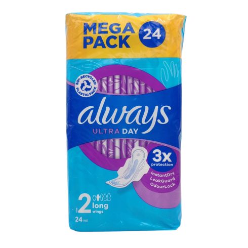 Always 2 Long Wings Ultra Day 3x Protection 24pcs