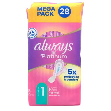 Always 1 Normal Wings Platinum 5x Protection & Comfort 28pcs