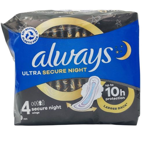 Always Ultra 4 Secure Night with Wings 9's