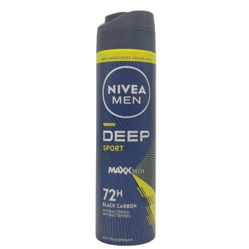   Nivea Men - Deodorant - Spray - Deep Sport Black Carbon - 150ml