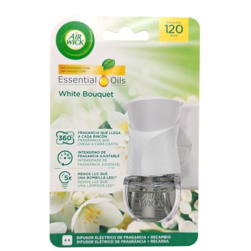 Air Wick Electric System & Refilll Essential Oils White Bouquet 19ml