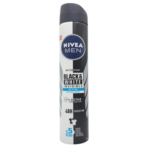Nivea Deo Men Spray B&W Invisible Active 200ml / Nivea férfi dezodor