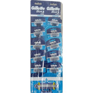   Gillette Blue III Plus HARD CARD 10'S / Gillette eldobható borotva